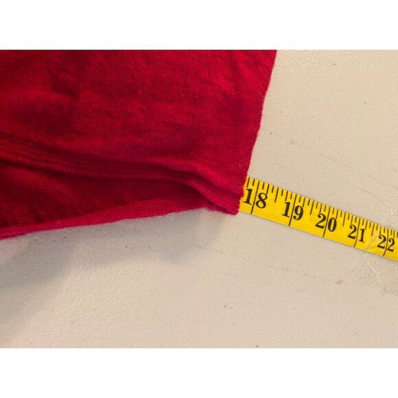 Max Studio Womens Red Merino Wool Long Sleeve Sweater Medium - Picture 8 of 9